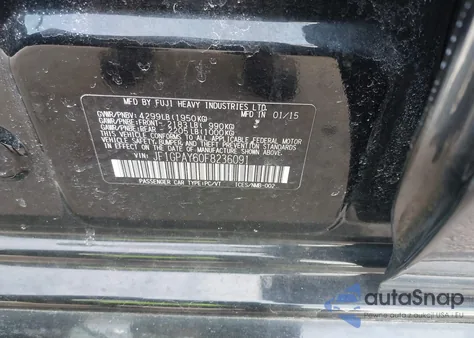 2015 Subaru Impreza 2.0I Sport Premium z USA, uszkodzony, nr VIN JF1GPAY60F8236091